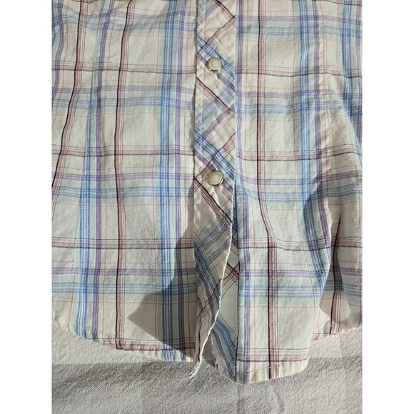 Vigoss Plaid Western Shirt,‎ Pearl Snaps denim, plaid size M - Picture 5 of 12